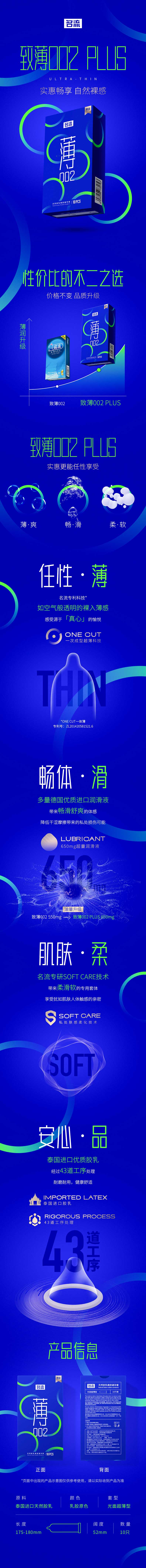 MINGLIU 002 ultra-thin plus condom ten pcs