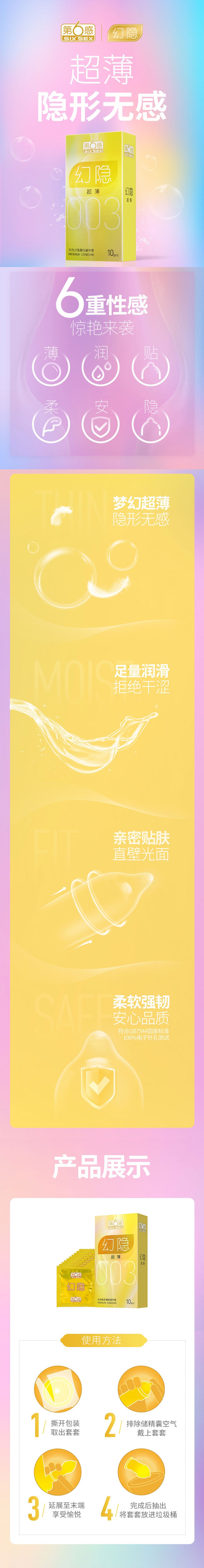 SIX SEX 003 Phantom ultra-thin pack of ten