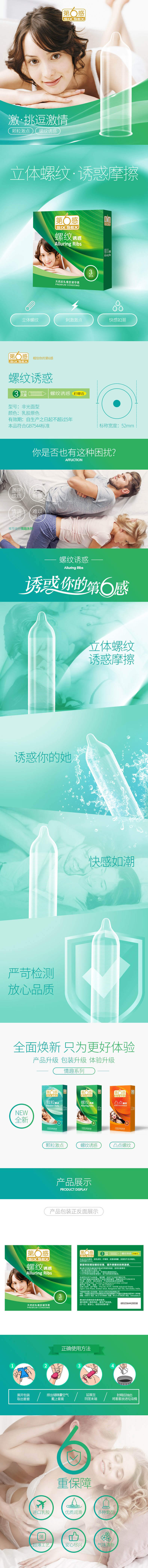SIX SEX Thread charm condom Pack of three