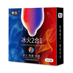 XIANGNIAN Ice and fire two-in-one condom three pcs