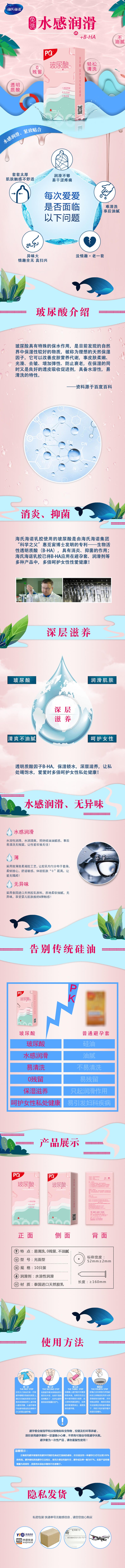 HAISHIHAINUO PQ hyaluronic acid condom ten pcs