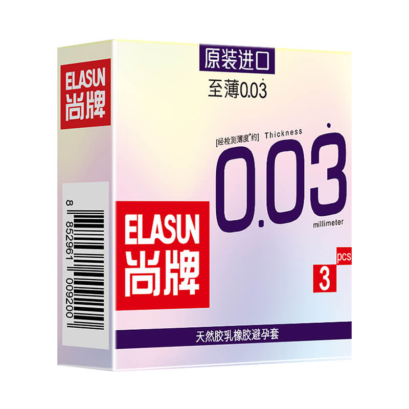 ELASUN Ultra thin 003 condom  three  pcs