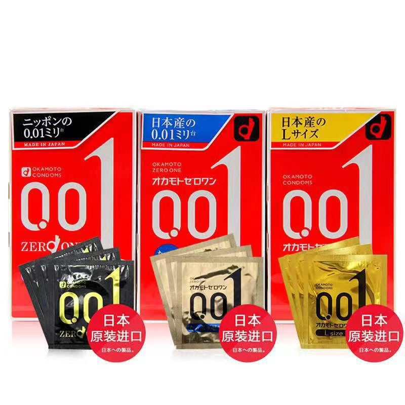 OKAMOTO 001 Large blue label  condom  pack of  three