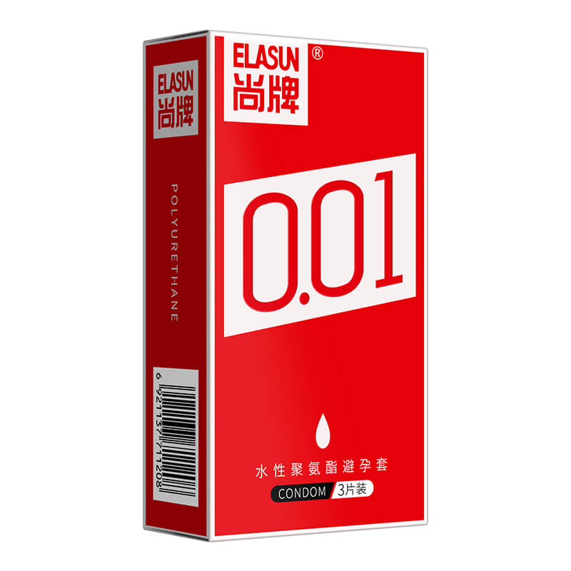 ELASUN  Ultra thin 001  Polyurethane condom three pcs