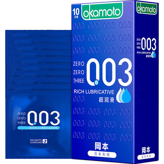 OKAMOTO 003 Super lubrication pack of ten Blue outfit