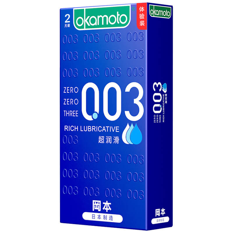 OKAMOTO 003 Super lubrication  condom  pack of  two  Trial suit blue