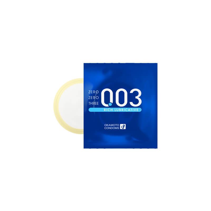 OKAMOTO 003 Super lubrication  condom  pack of  two  Trial suit blue