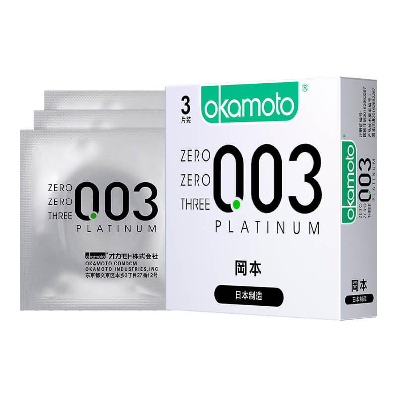 OKAMOTO 003 platinum  condom  pack of  three