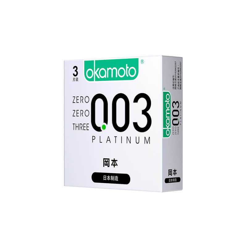 OKAMOTO 003 platinum  condom  pack of  three