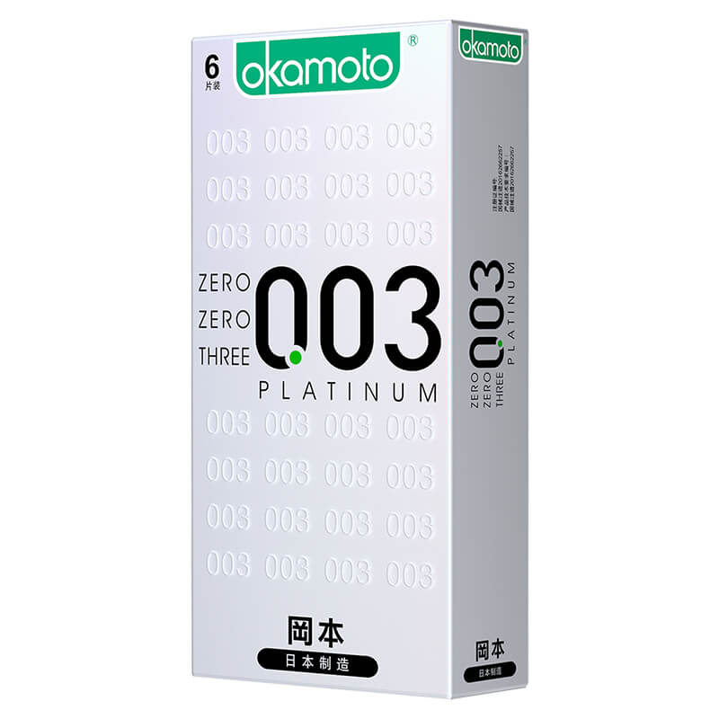 OKAMOTO 003 platinum  condom  pack of  six