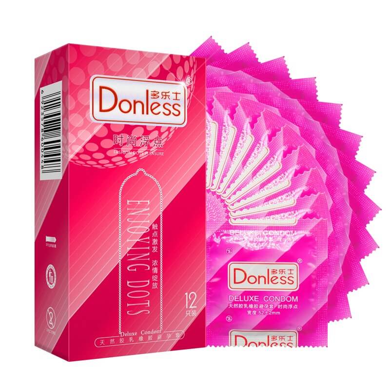 DONLESS  Fashion floating point  condom series Pack of twelve