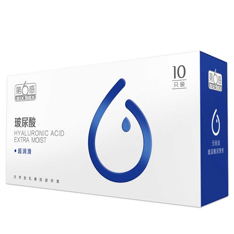 SIX SEX Hyaluronic acid super lubrication  condom pack of ten