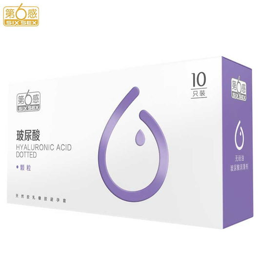 SIX SEX  hyaluronic acid particles  condom  Pack of  ten