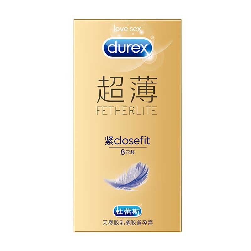 DUREX  gold packaging  compact  Ultra thin condom Pack of eight