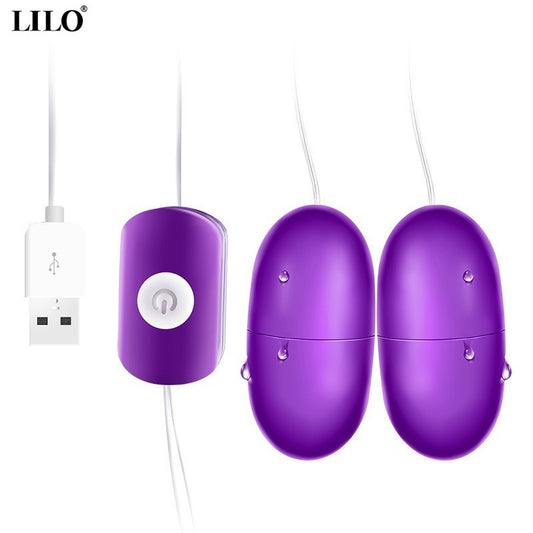 LILO Series vibrator  JYLL_USB double vibrator naked goods purple
