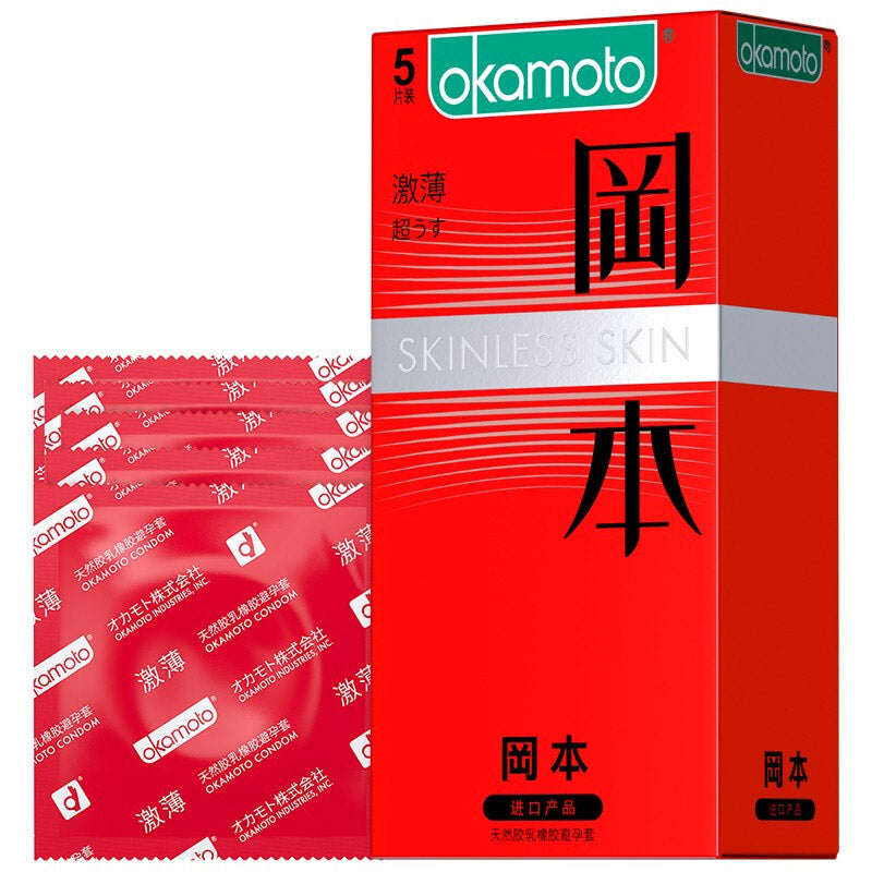 OKAMOTO Passion ultra-thin  condom  pack of  five red packaging