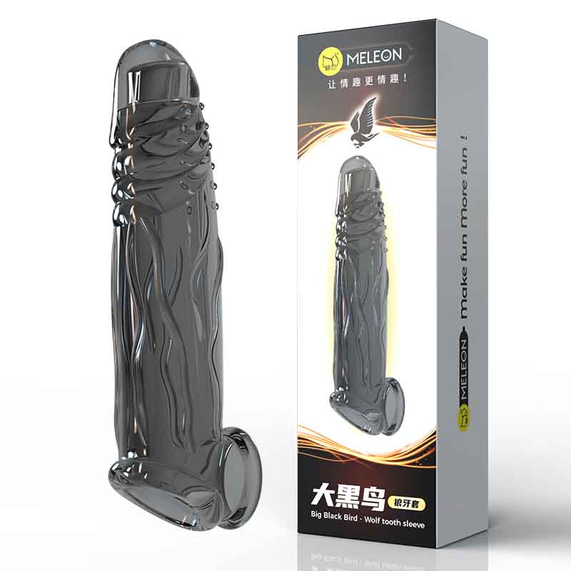 MELEON  Big black crystal wolf braces