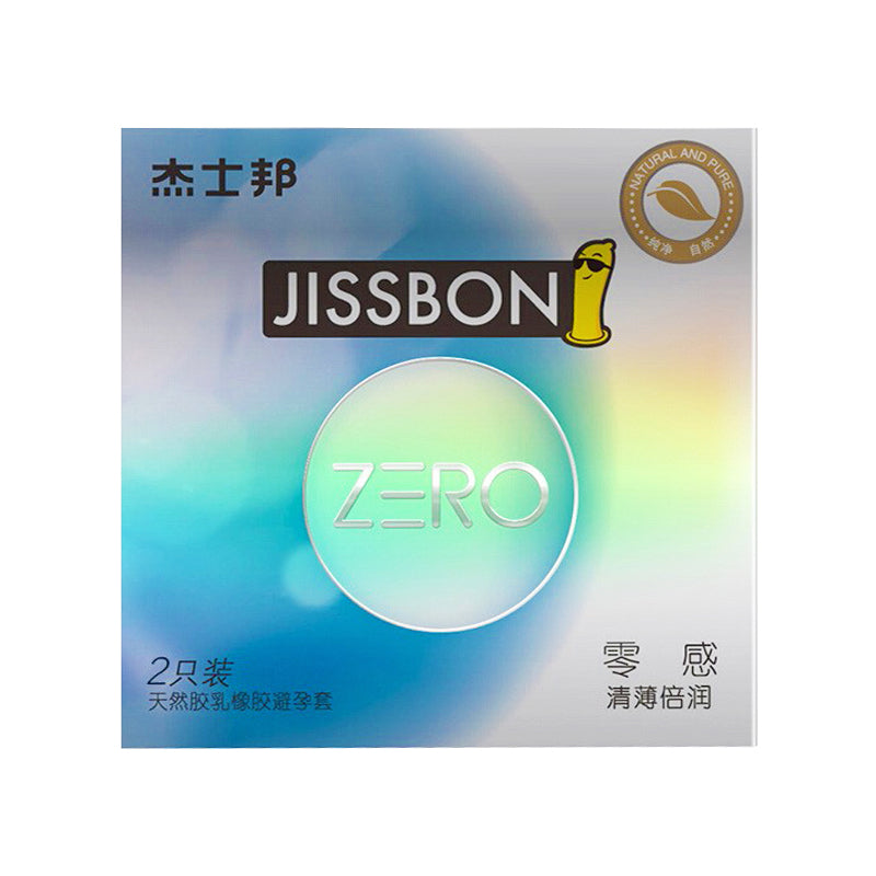 JISSBON zero sense Clear  ultra-thin and doubly lubricated condom  two pcs