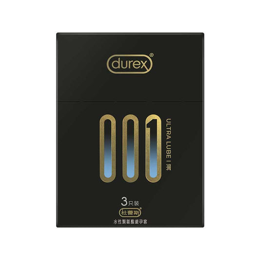 DUREX 001 Water-based polyurethane  lubricating condom Pack of three