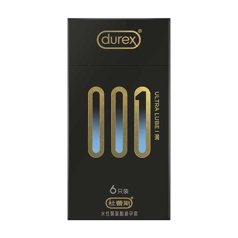 DUREX 001 Water-based polyurethane  lubricatingcondom Pack of  six