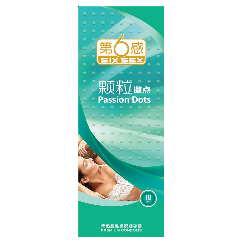 SIX SEX Ultra-thin particle excitation points  condom pack of eighteen