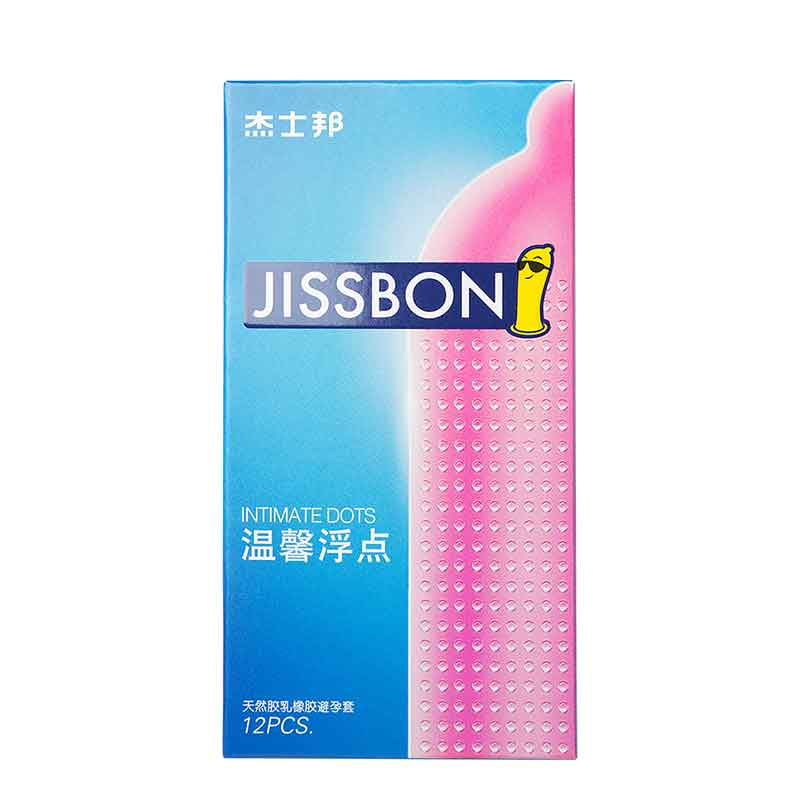 JISSBON  Warmth floating point condom twelve pcs