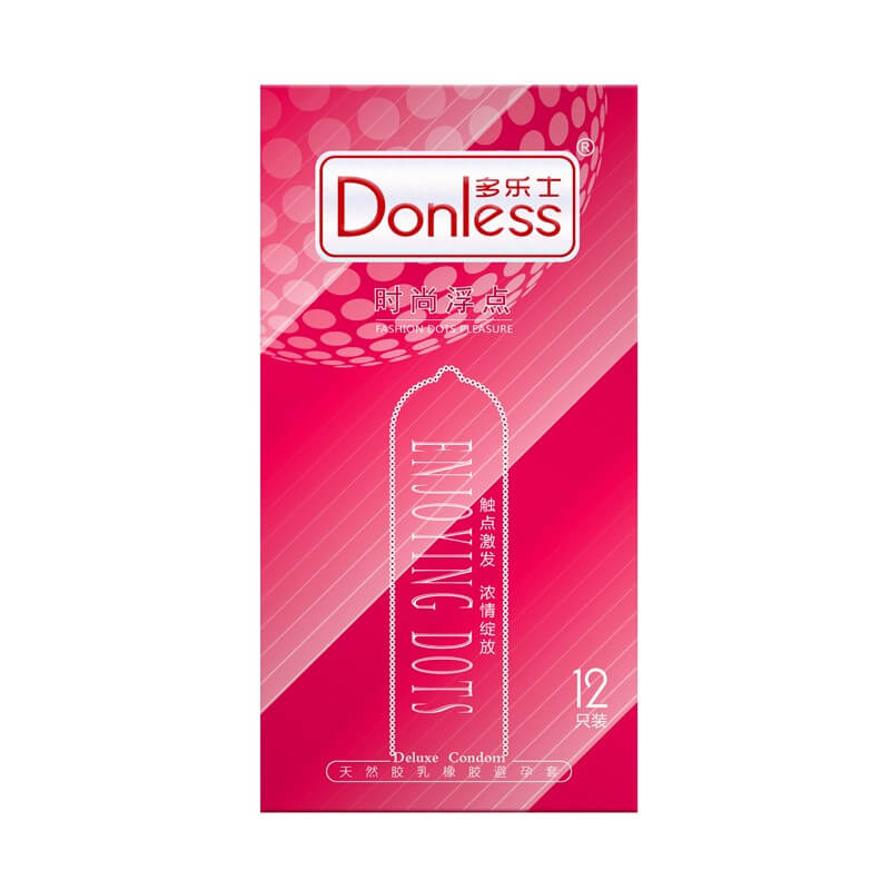 DONLESS  Fashion floating point  condom series Pack of twelve