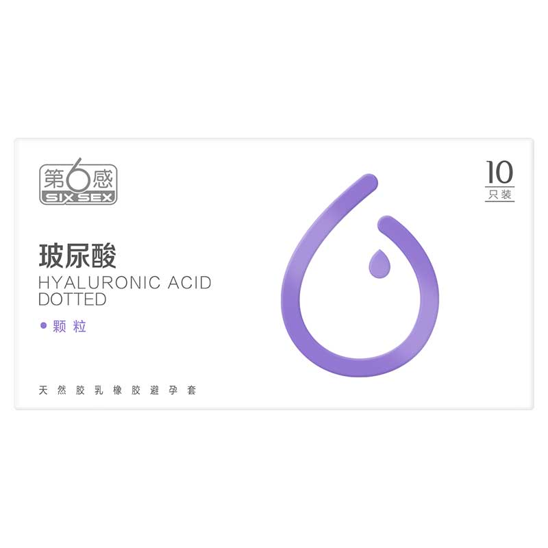 SIX SEX  hyaluronic acid particles  condom  Pack of  ten