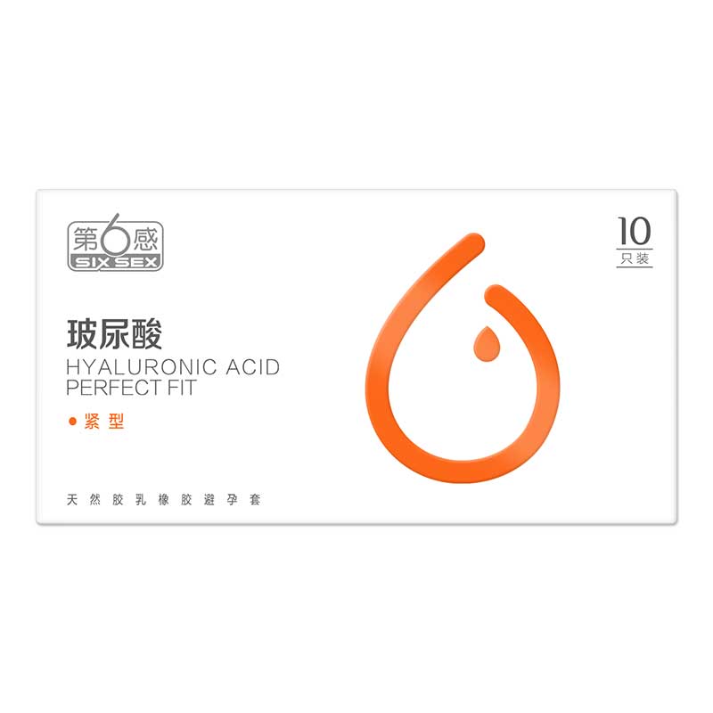 SIX SEX hyaluronic acid tight condom  pack of  ten
