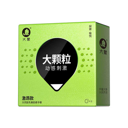 ELEPHANT Large particles of dynamic stimulation condom  Pack of two