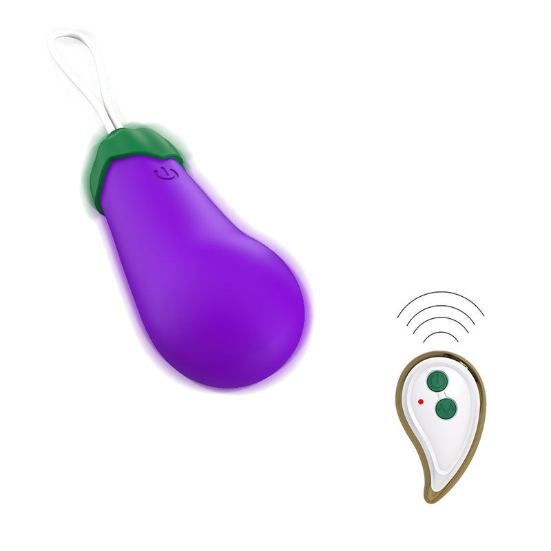 MD eggplant wireless remote control heating vibration wearable vibrator