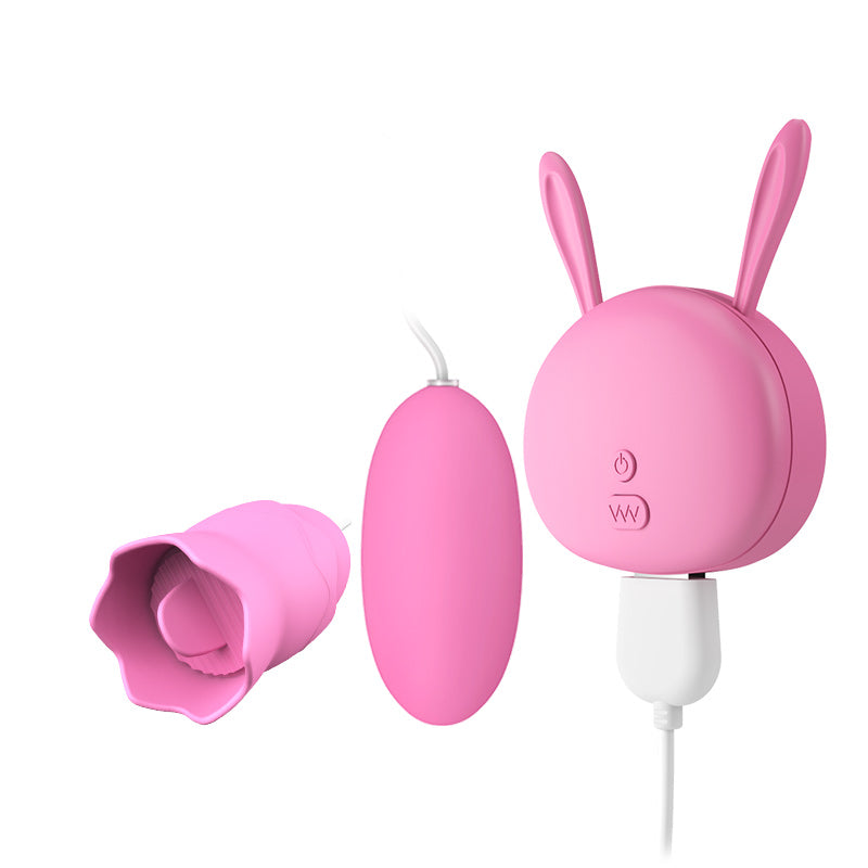 MJS tongue licks round vibrator