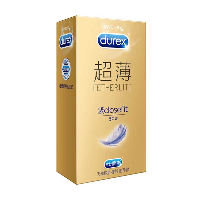 DUREX  gold packaging  compact  Ultra thin condom Pack of eight