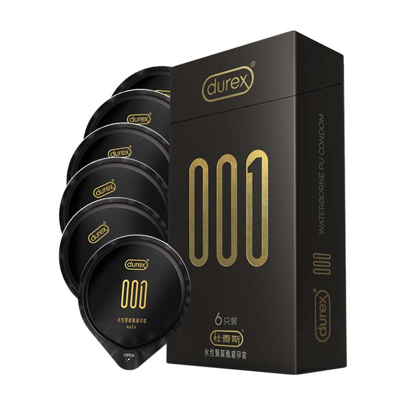 DUREX 001   water-based polyurethane condom Pack of  six