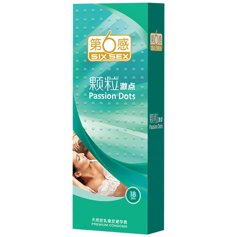 SIX SEX Ultra-thin particle excitation points  condom pack of eighteen