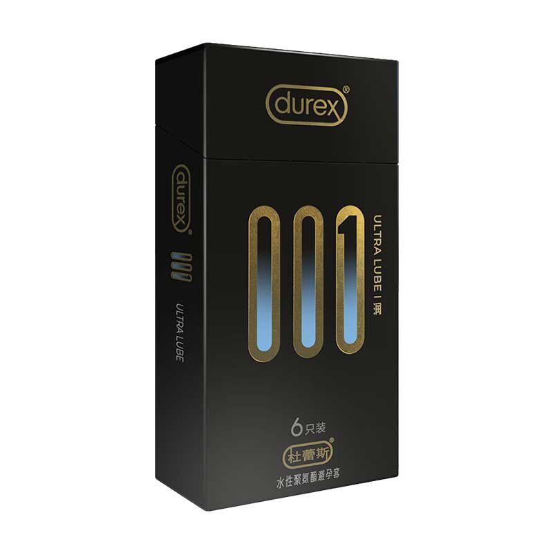 DUREX 001 Water-based polyurethane  lubricatingcondom Pack of  six