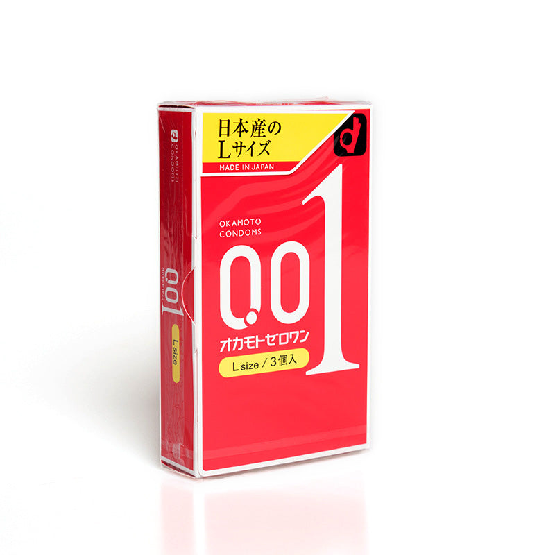 OKAMOTO 001 Large yellow label  condom  pack of  three