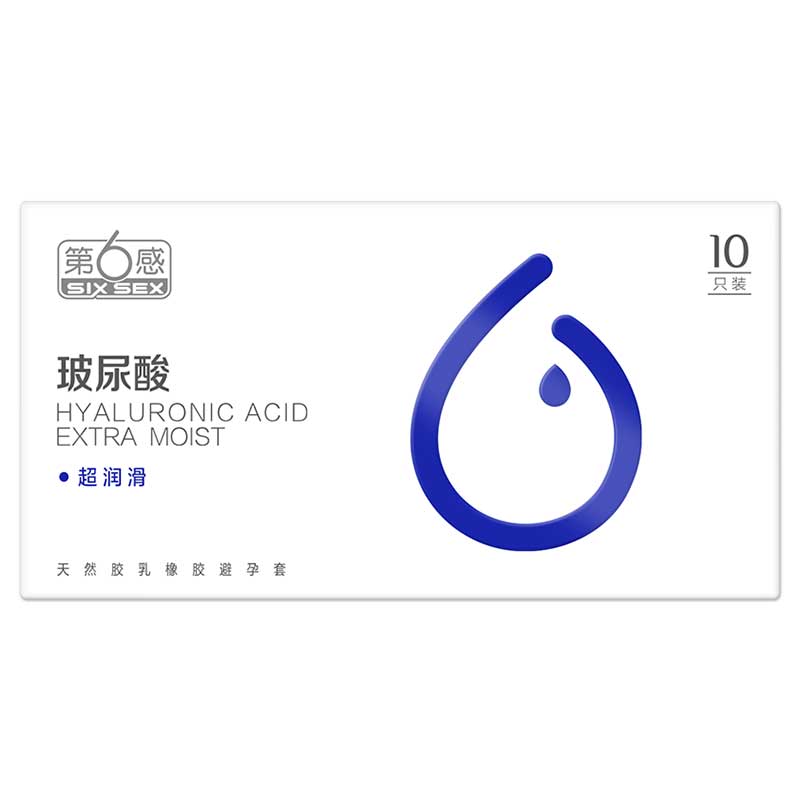 SIX SEX Hyaluronic acid super lubrication  condom pack of ten
