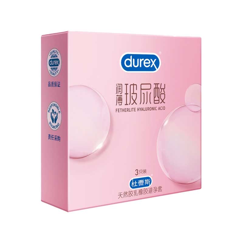 DUREX   lubricating  Ultra thin hyaluronic acid  condom Pack of three