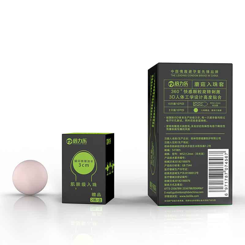 Copy of PLEASURE MORE Mushroom bead condoms Pack of twelve