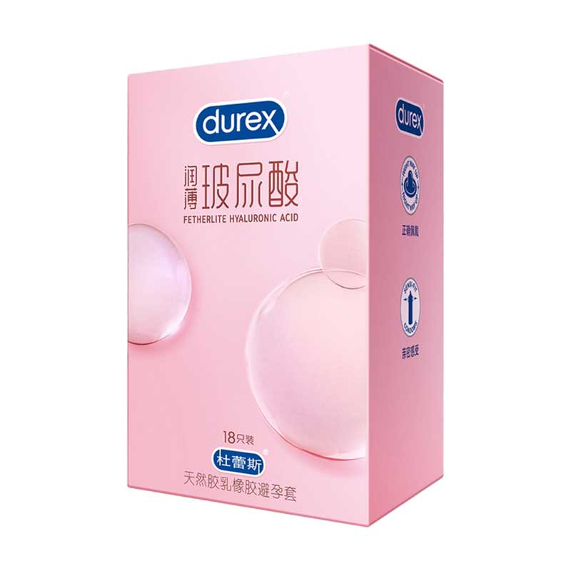 DUREX  lubricating  Ultra thin hyaluronic acid  condom Pack of  eighteen
