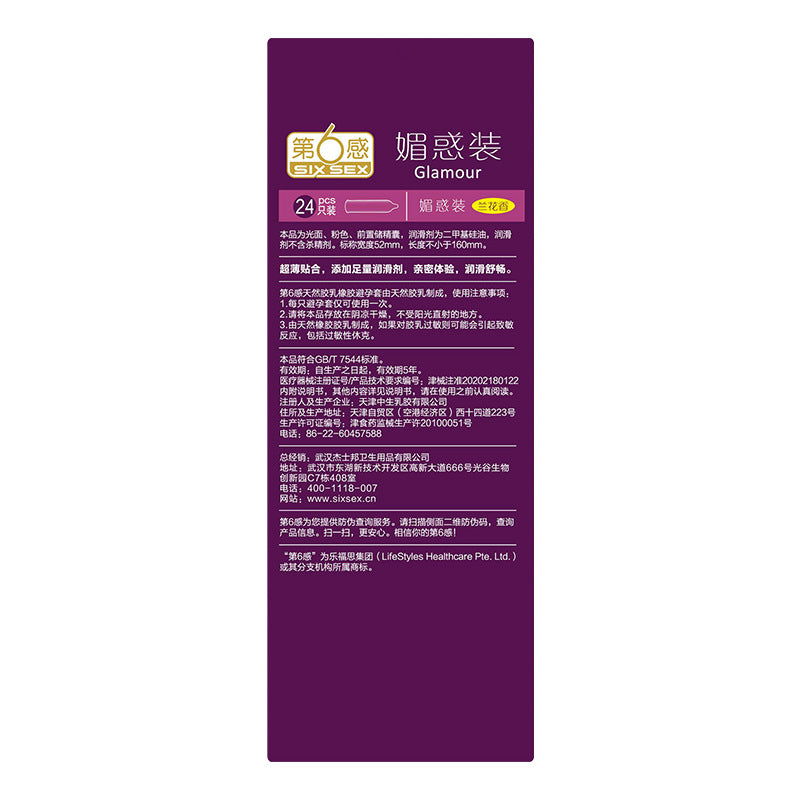 SIX SEX  glamour condom  pack of twenty four