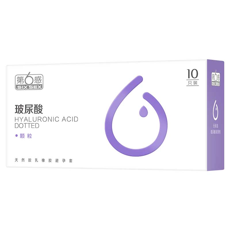 SIX SEX  hyaluronic acid particles  condom  Pack of  ten