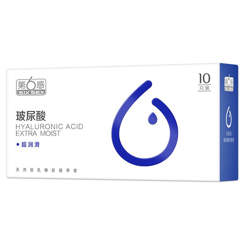 SIX SEX Hyaluronic acid super lubrication  condom pack of ten