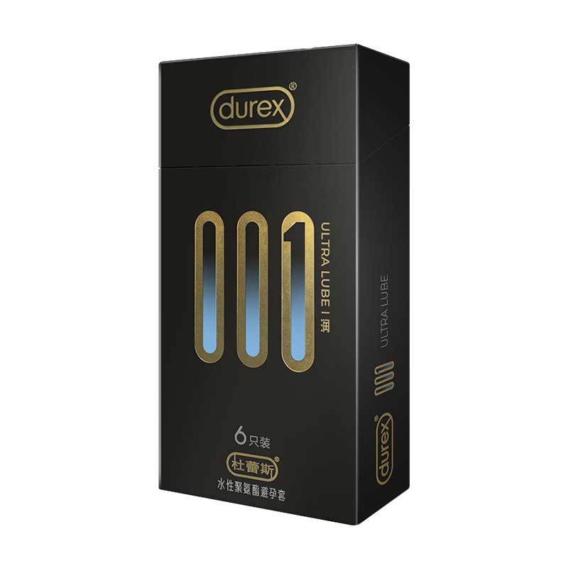 DUREX 001 Water-based polyurethane  lubricatingcondom Pack of  six