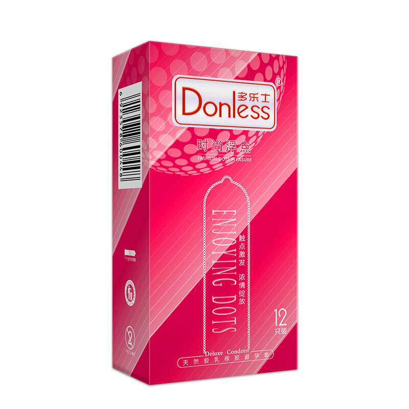 DONLESS  Fashion floating point  condom series Pack of twelve