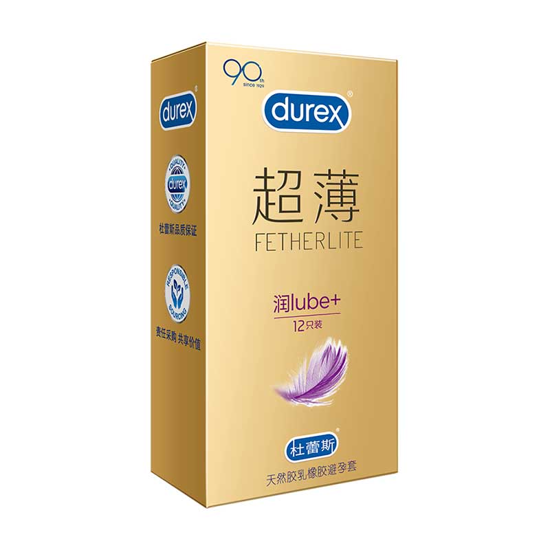 DUREX  gold packaging   lubricating condom Pack of twelve
