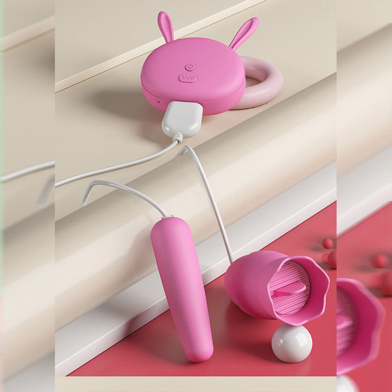 MJS tongue licks the anus vibrator