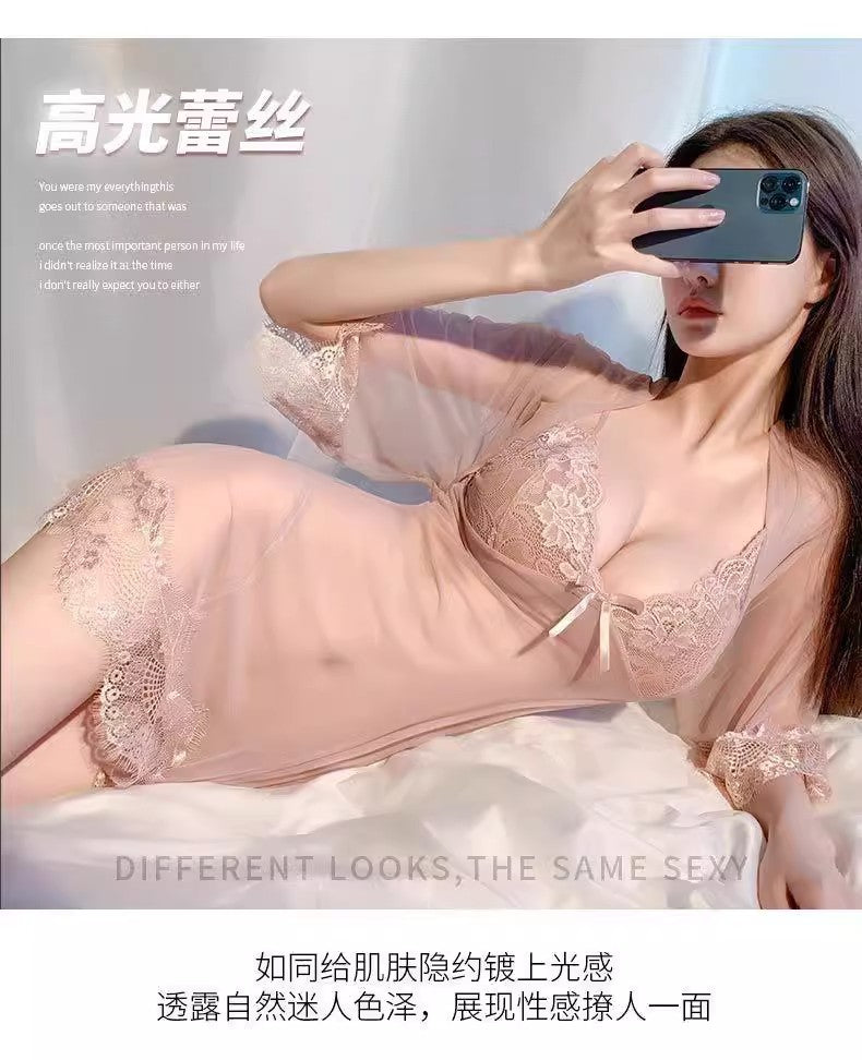 LZM series sexy underwear  three piece powder set