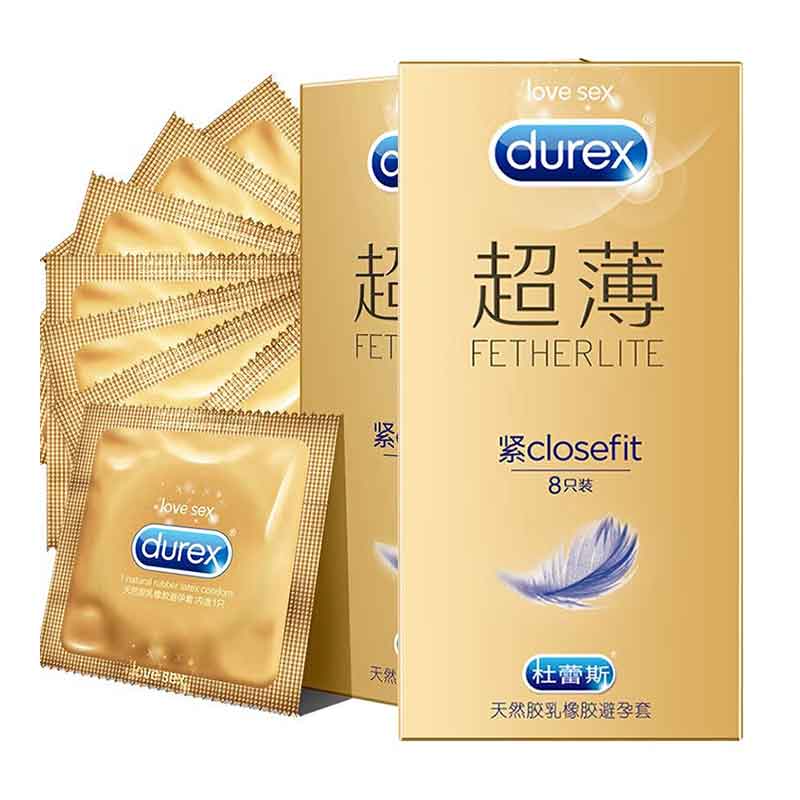 DUREX  gold packaging  compact  Ultra thin condom Pack of eight